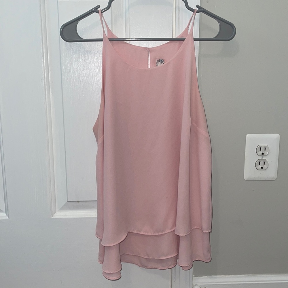 Pink Rose Flowy Tank - XL